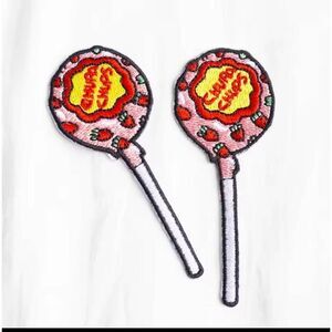 NWOT Set of 2 Chuppa Chups Lollipop 🍭 Iron on Applique